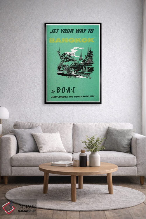 تابلو دکوراتیو با BOAC به بانکوک سفر کنید - D3B