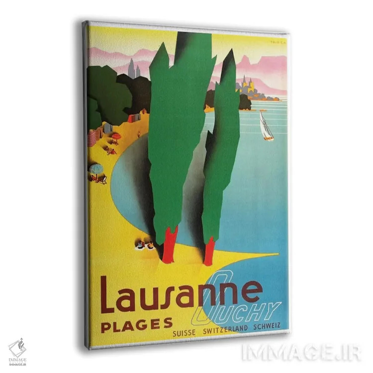 تابلو دکوراتیو Switzerland IV,لوزان-اووشی، سوئیس IV - نمای پرسپکتیو محصول