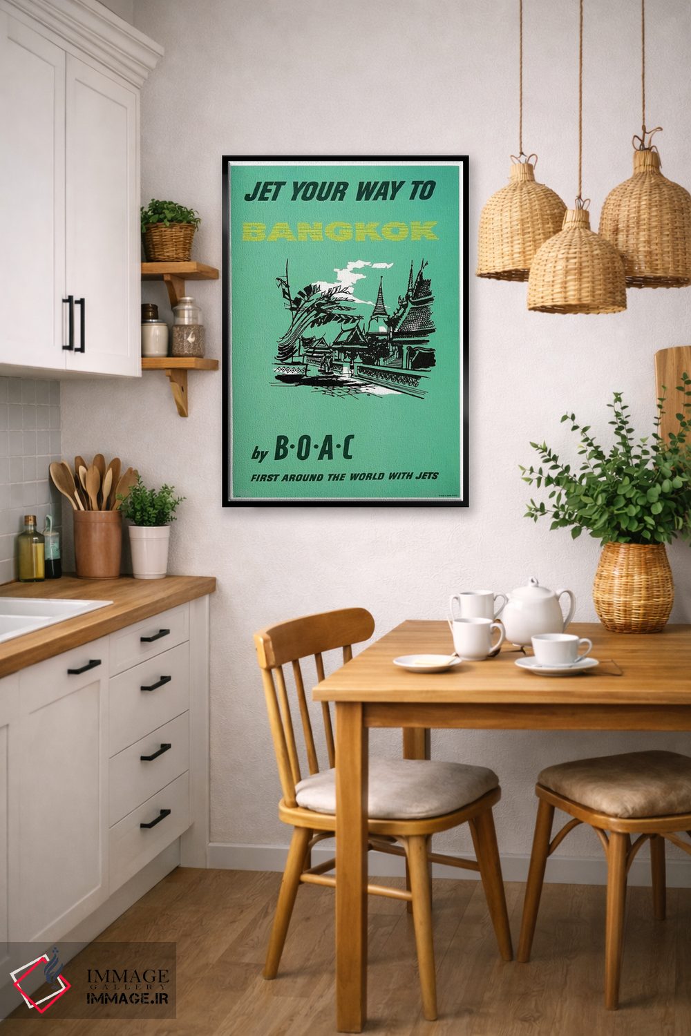 تابلو دکوراتیو با BOAC به بانکوک سفر کنید - D6B