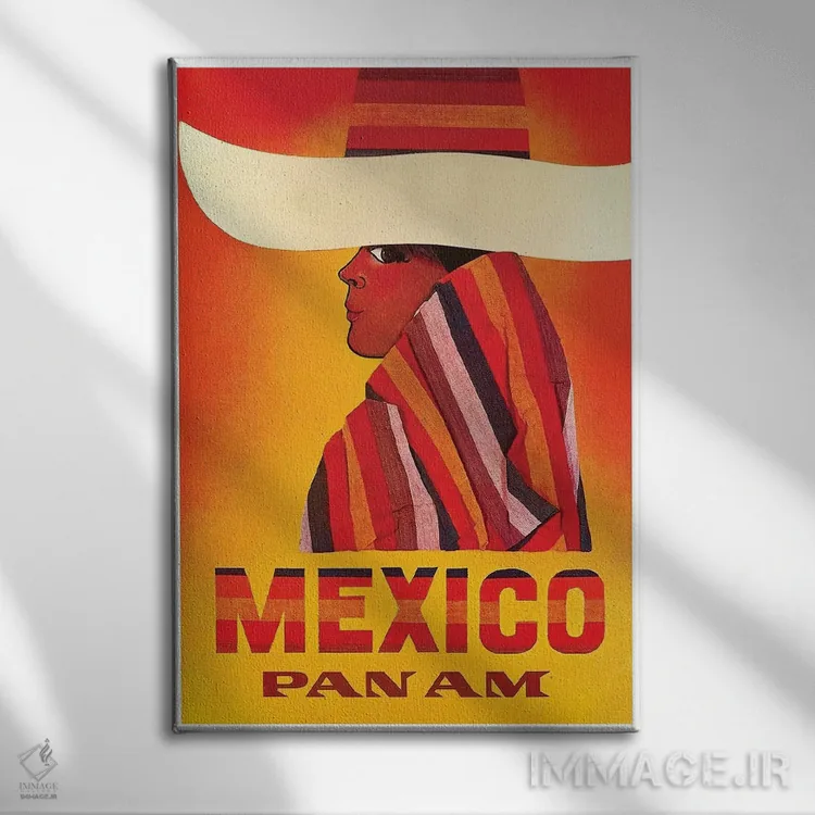 تابلو دکوراتیو مکزیک - نمای روبهرو روی دیوار