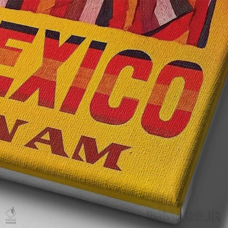 تابلو دکوراتیو مکزیک - نمای نزدیک بافت بوم