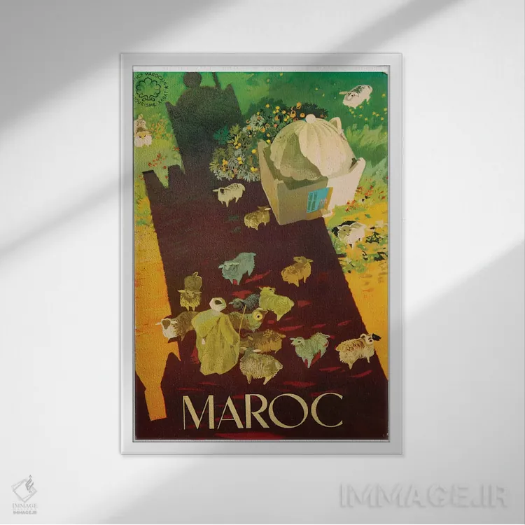 تابلو دکوراتیو مراکش III - نمای قابدار سفید