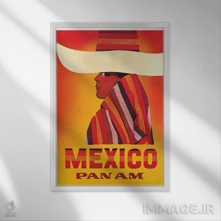 تابلو دکوراتیو مکزیک - نمای قابدار سفید