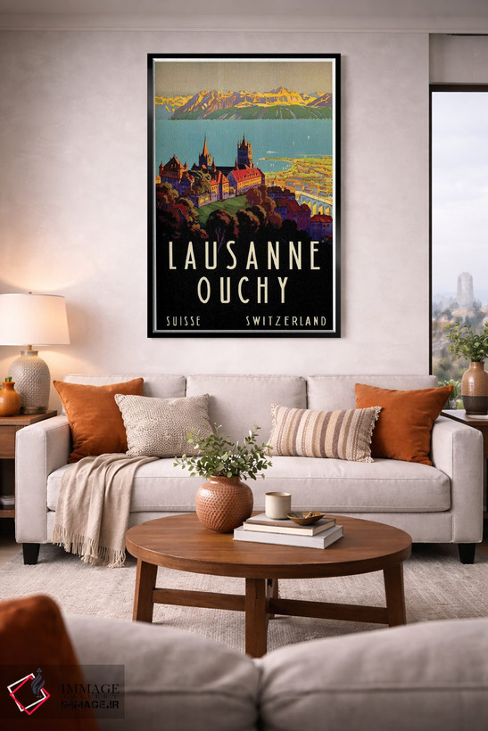 تابلو دکوراتیو Switzerland II,لوزان-اووشی، سوئیس II - D2B