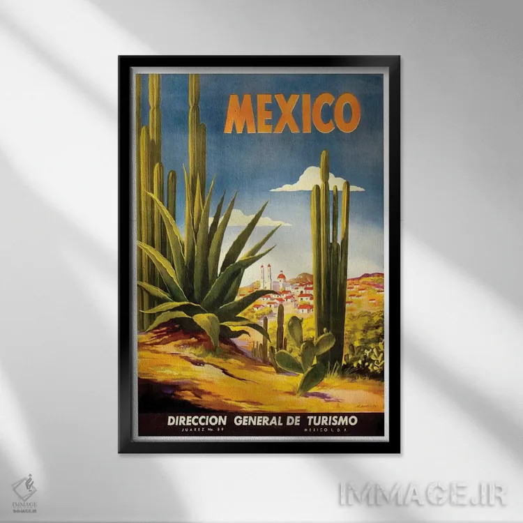 تابلو دکوراتیو مکزیک II - نمای قابدار مشکی