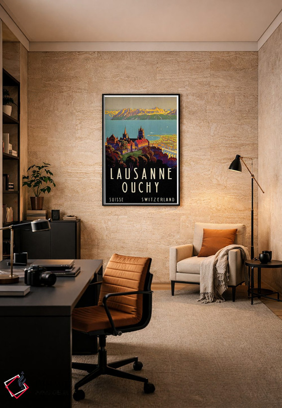 تابلو دکوراتیو Switzerland II,لوزان-اووشی، سوئیس II - D6B