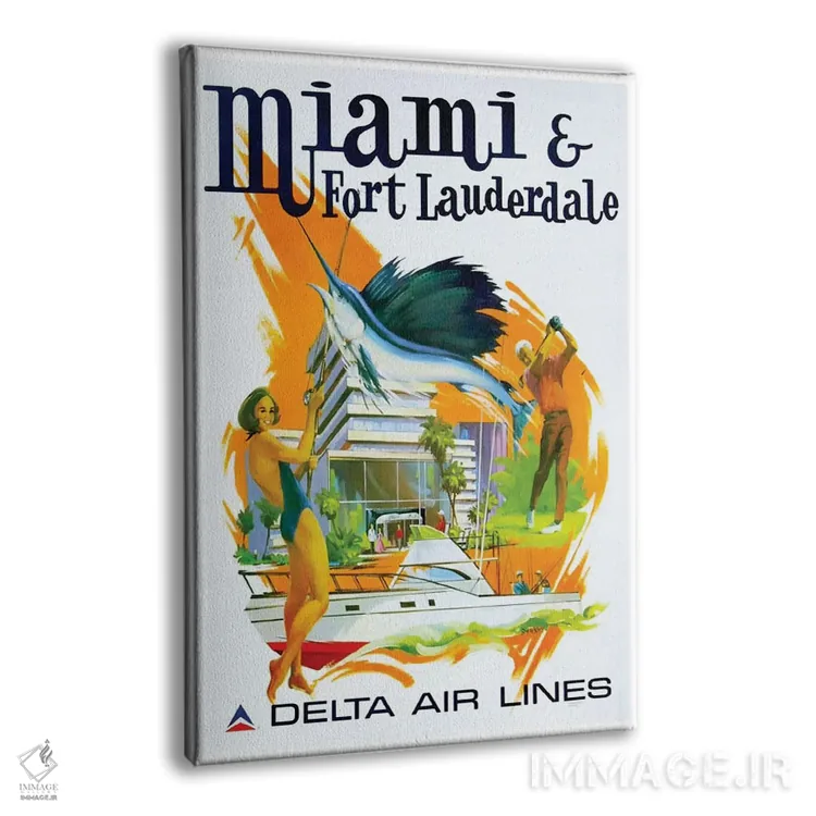 تابلو دکوراتیو میامی و فورت لادردیل - نمای پرسپکتیو محصول