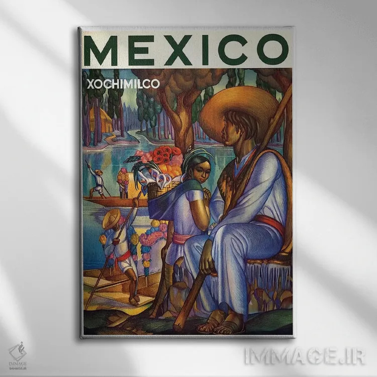 تابلو دکوراتیو Xochimilco,مکزیک، سوچی میلکو - نمای روبهرو روی دیوار
