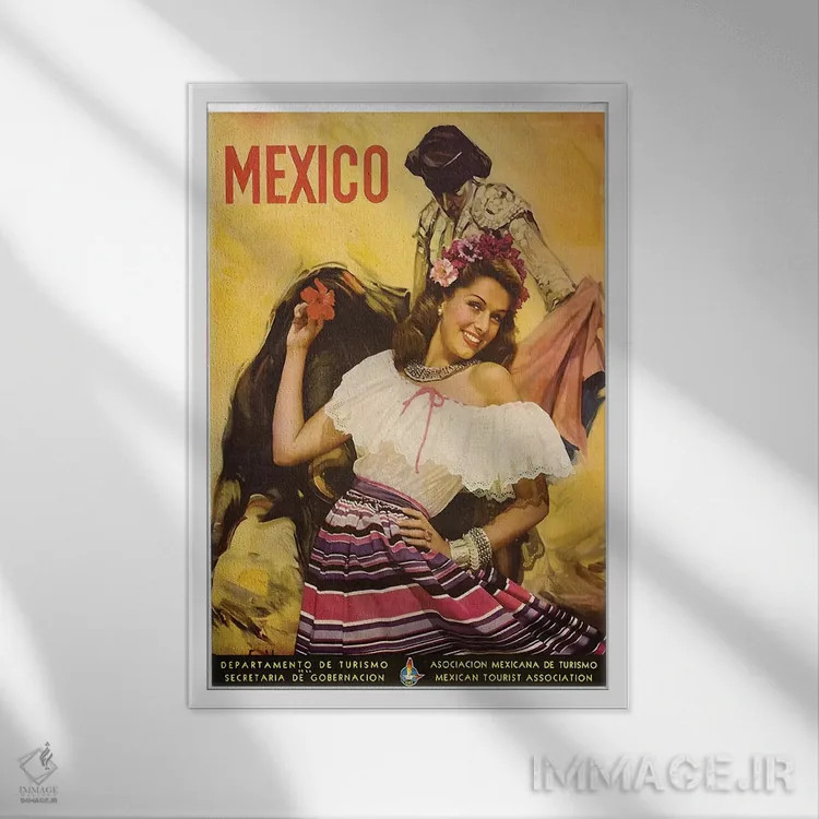 تابلو دکوراتیو مکزیک: گردشگری I - نمای قابدار سفید