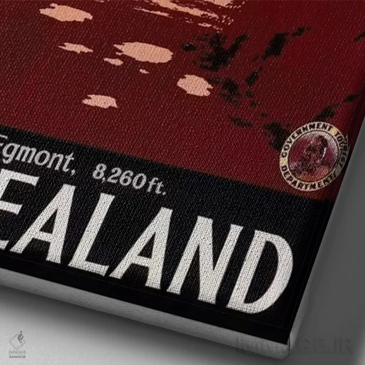 تابلو دکوراتیو New Zealand,کوه اگمونت، نیوزلند - نمای نزدیک بافت بوم