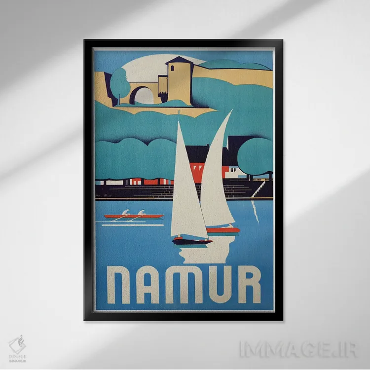 تابلو دکوراتیو Belgium,نامور، بلژیک - نمای قابدار مشکی