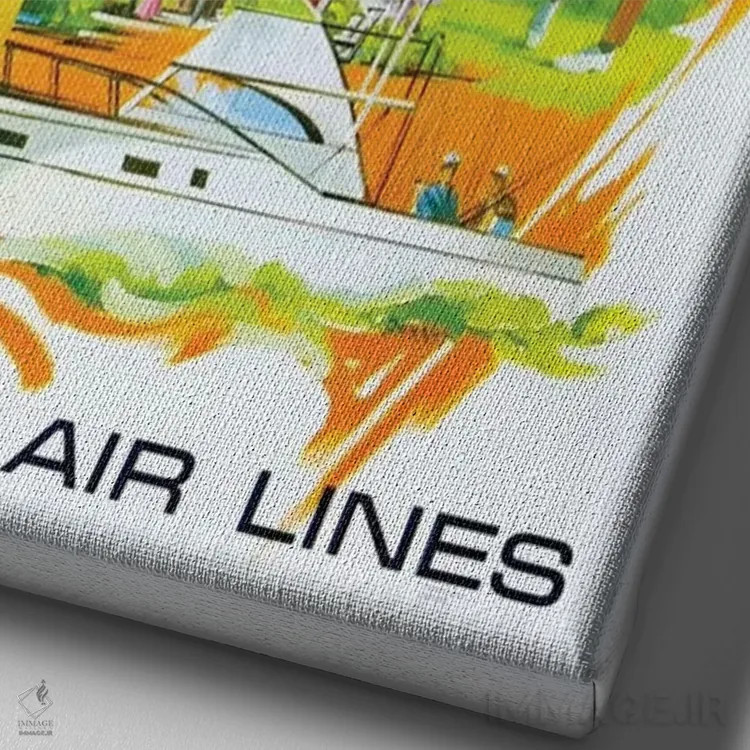 تابلو دکوراتیو میامی و فورت لادردیل - نمای نزدیک بافت بوم