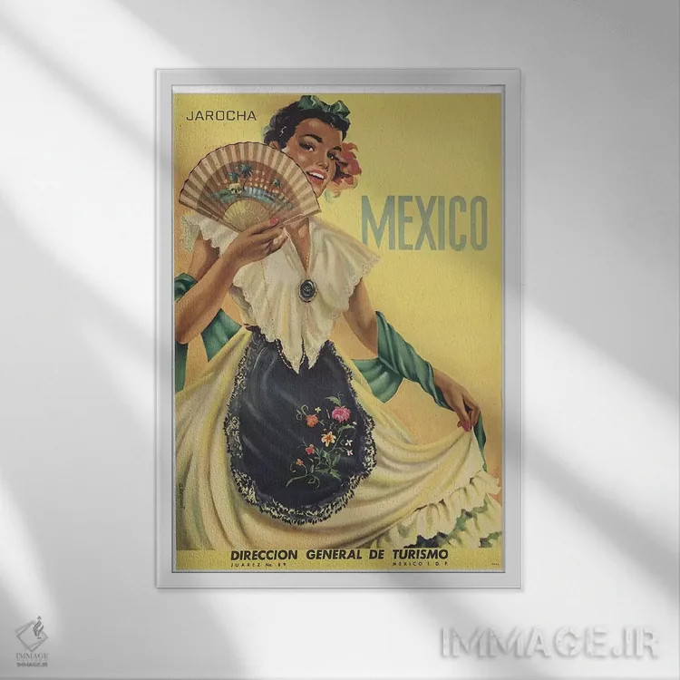 تابلو دکوراتیو مکزیک: گردشگری II - نمای قابدار سفید