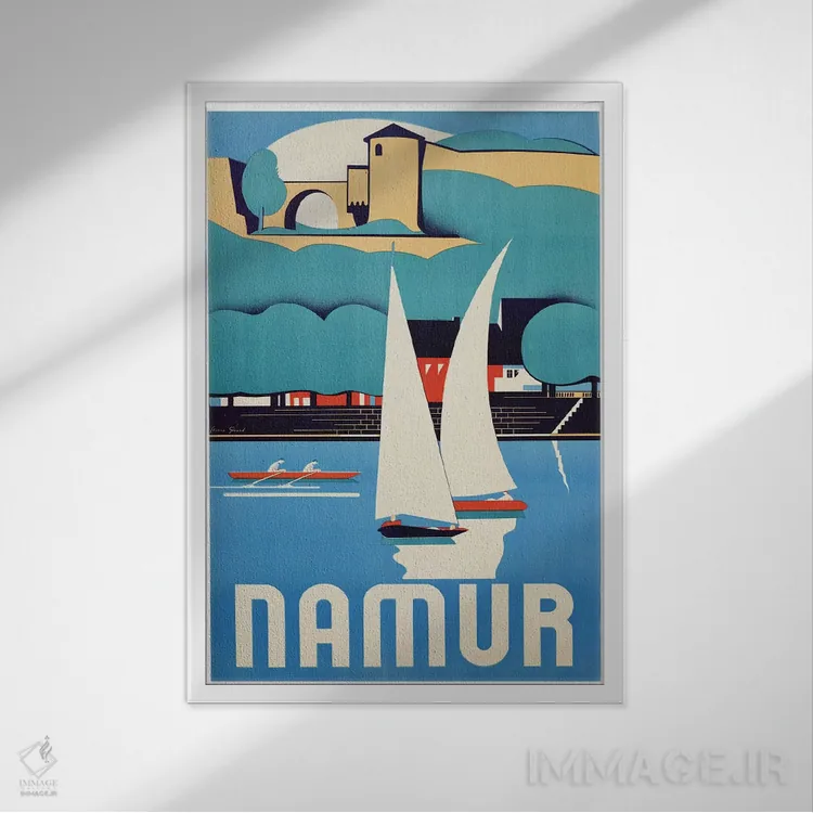 تابلو دکوراتیو Belgium,نامور، بلژیک - نمای قابدار سفید