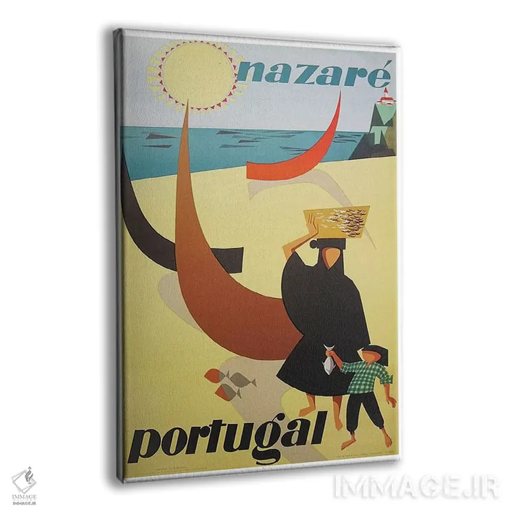 تابلو دکوراتیو Portugal,نازاره، پرتغال - نمای پرسپکتیو محصول