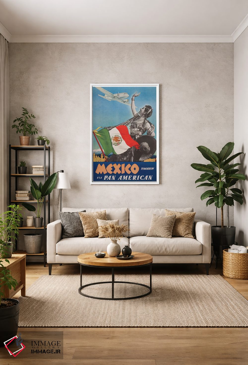 تابلو دکوراتیو مکزیک فردا با پان امریکن - D1W