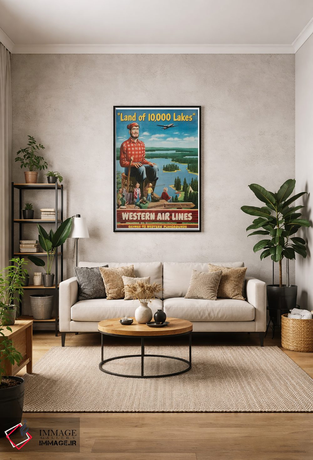 تابلو دکوراتیو 000 Lakes",مینیاپولیس/سنت پل "سرزمین ۱۰٬۰۰۰ دریاچه" - D1B