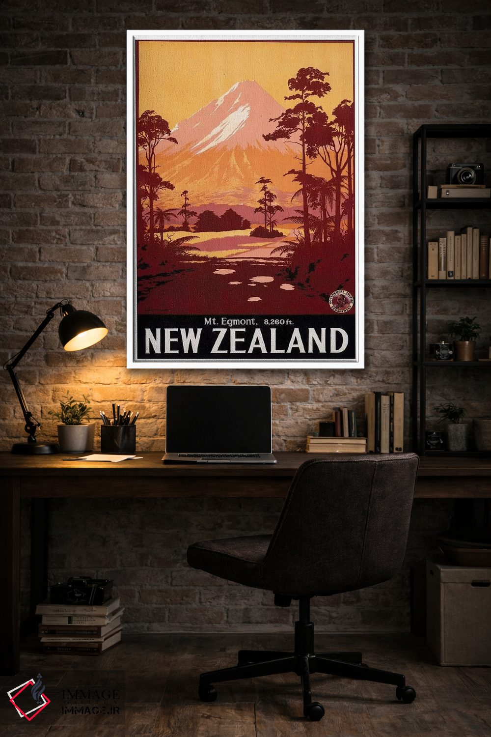 تابلو دکوراتیو New Zealand,کوه اگمونت، نیوزلند - D3W