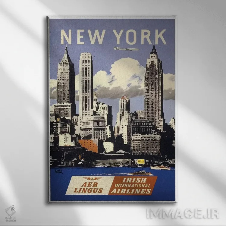 تابلو دکوراتیو نیویورک - نمای روبهرو روی دیوار