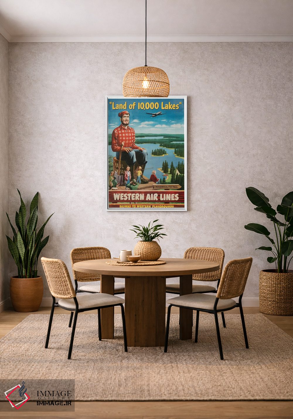 تابلو دکوراتیو 000 Lakes",مینیاپولیس/سنت پل "سرزمین ۱۰٬۰۰۰ دریاچه" - D3W