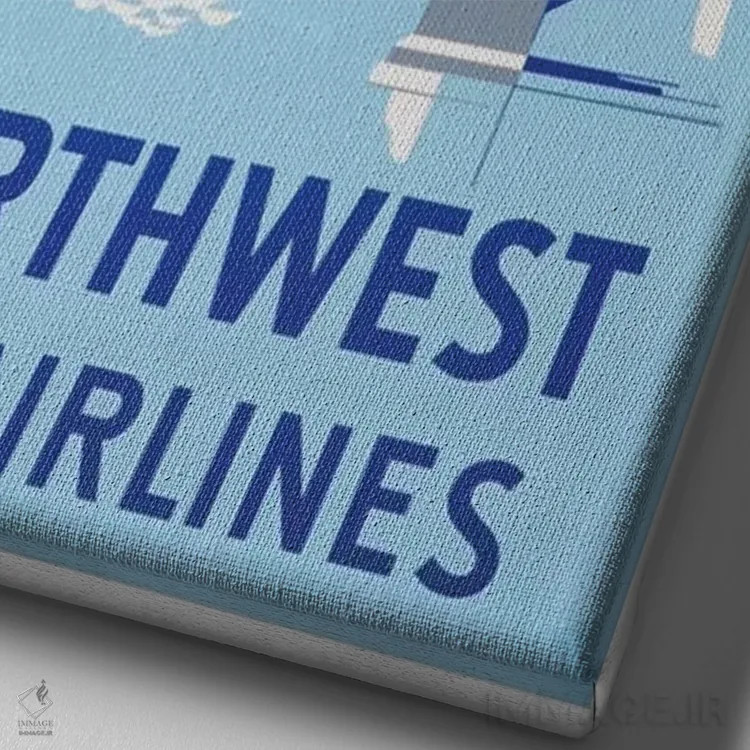 تابلو دکوراتیو نیویورک - نمای نزدیک بافت بوم