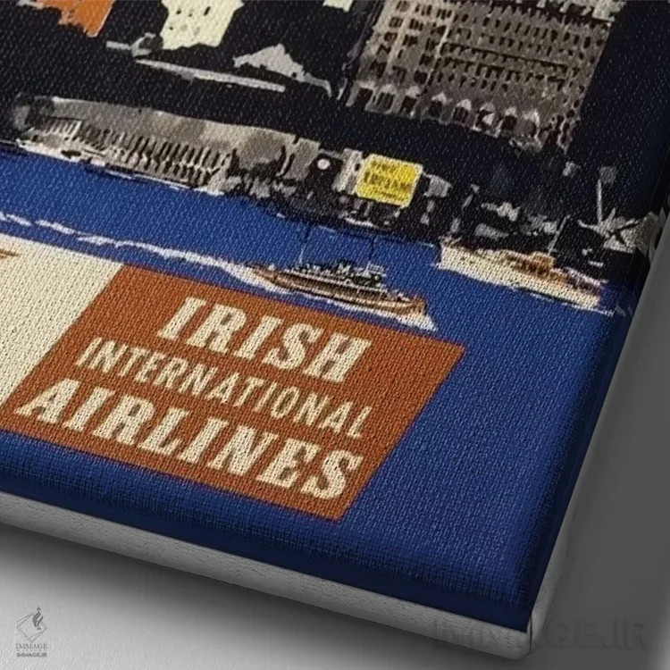 تابلو دکوراتیو نیویورک - نمای نزدیک بافت بوم