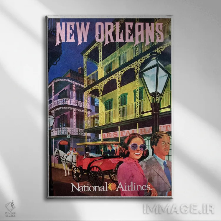 تابلو دکوراتیو نیواورلئان - نمای روبهرو روی دیوار