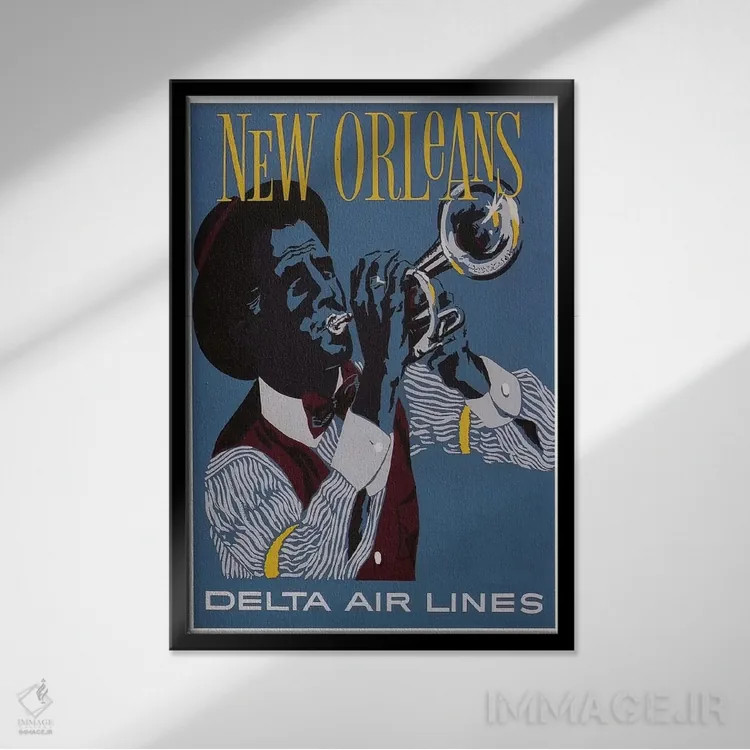 تابلو دکوراتیو نیواورلئان - نمای قابدار مشکی