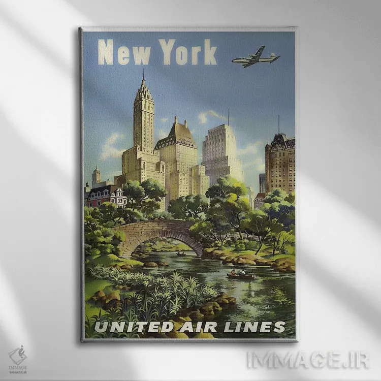 تابلو دکوراتیو نیویورک - نمای روبهرو روی دیوار