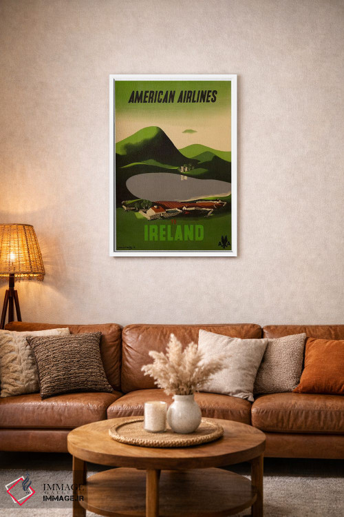 تابلو دکوراتیو هواپیمایی آمریکن به مقصد ایرلند - D1W