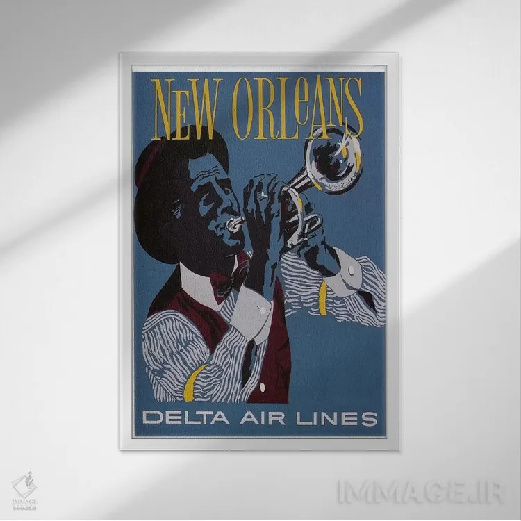 تابلو دکوراتیو نیواورلئان - نمای قابدار سفید