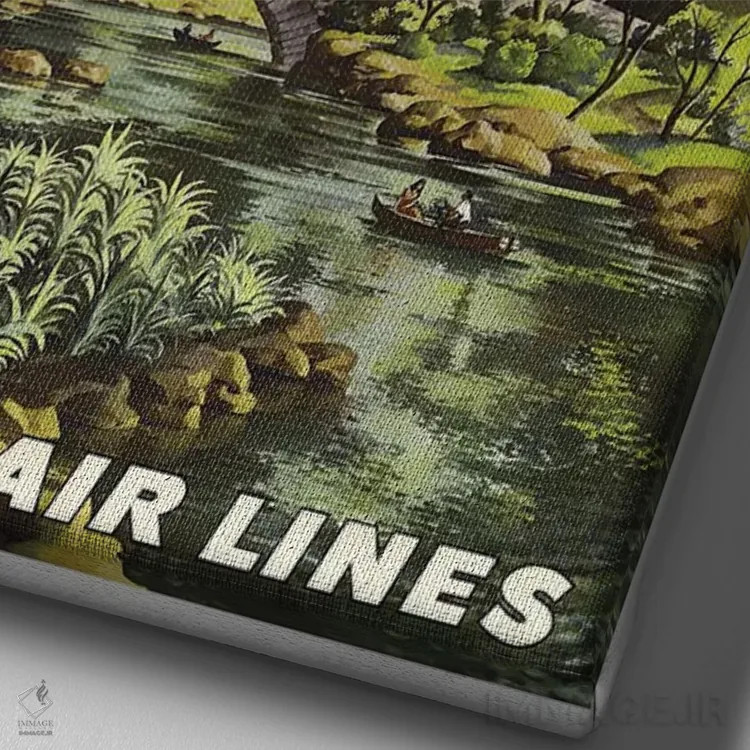 تابلو دکوراتیو نیویورک - نمای نزدیک بافت بوم