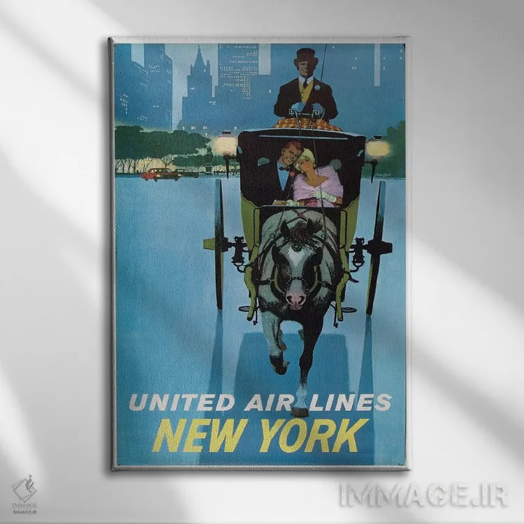 تابلو دکوراتیو نیویورک - نمای روبهرو روی دیوار