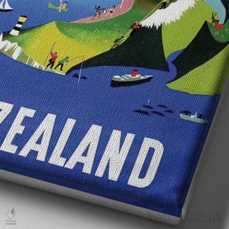 تابلو دکوراتیو نیوزلند I - نمای نزدیک بافت بوم