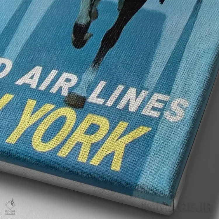 تابلو دکوراتیو نیویورک - نمای نزدیک بافت بوم