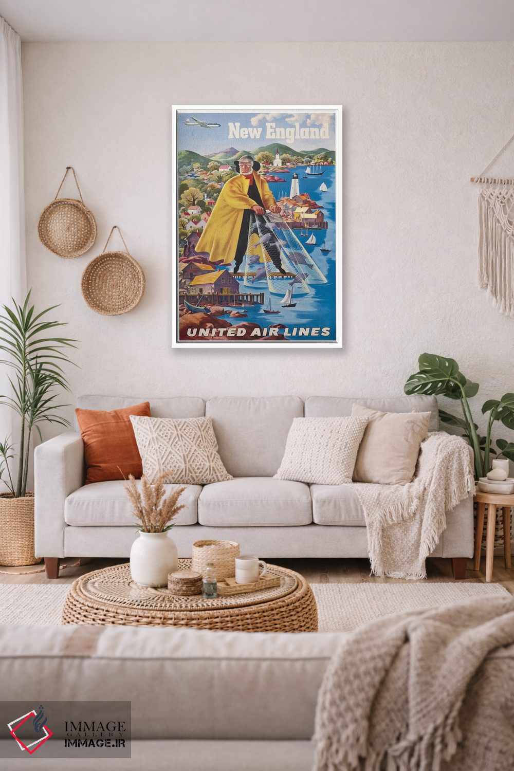 تابلو دکوراتیو نیوانگلند - D1W