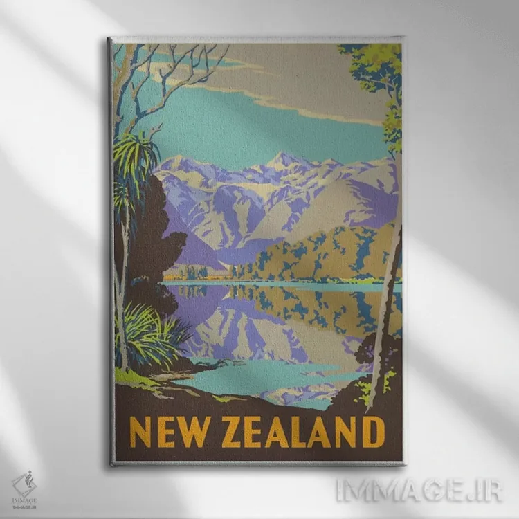 تابلو دکوراتیو نیوزلند II - نمای روبهرو روی دیوار