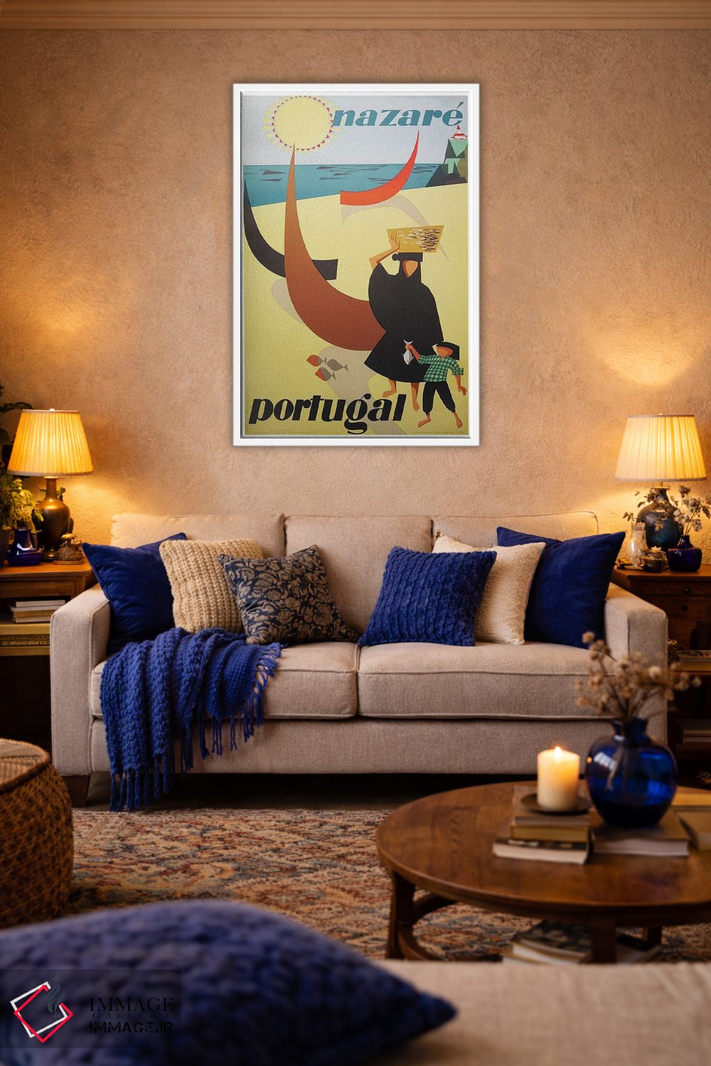 تابلو دکوراتیو Portugal,نازاره، پرتغال - D4W