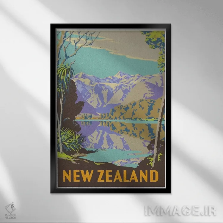 تابلو دکوراتیو نیوزلند II - نمای قابدار مشکی