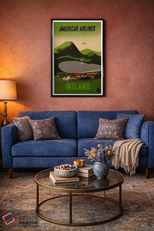 تابلو دکوراتیو هواپیمایی آمریکن به مقصد ایرلند - D4B