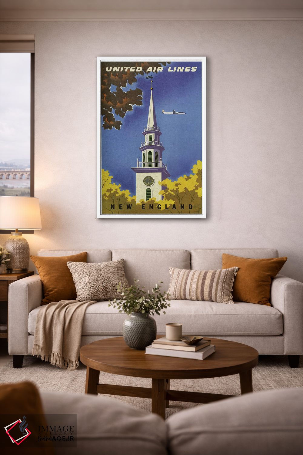 تابلو دکوراتیو نیوانگلند - D3W