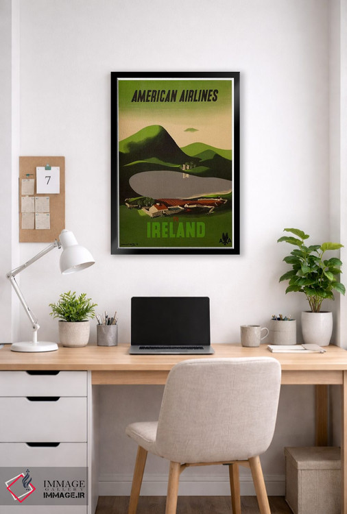 تابلو دکوراتیو هواپیمایی آمریکن به مقصد ایرلند - D5B
