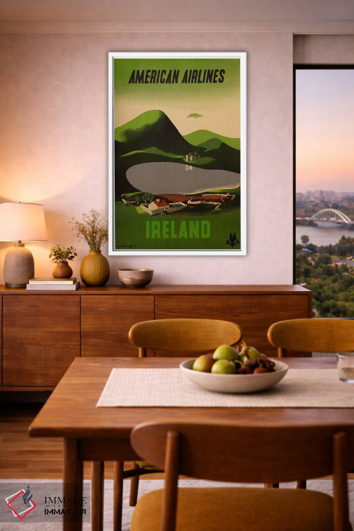 تابلو دکوراتیو هواپیمایی آمریکن به مقصد ایرلند - D6W