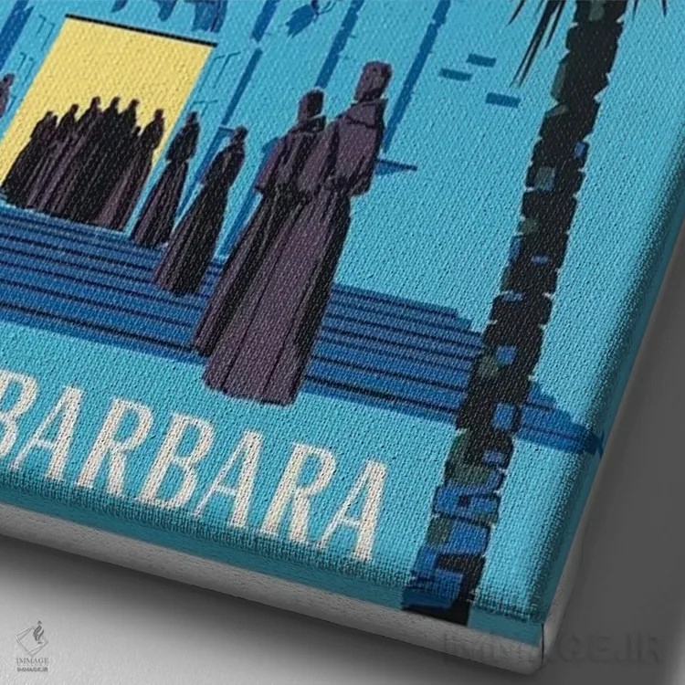 تابلو دکوراتیو هواپیمایی پاسیفیک به سانتا باربارا - نمای نزدیک بافت بوم