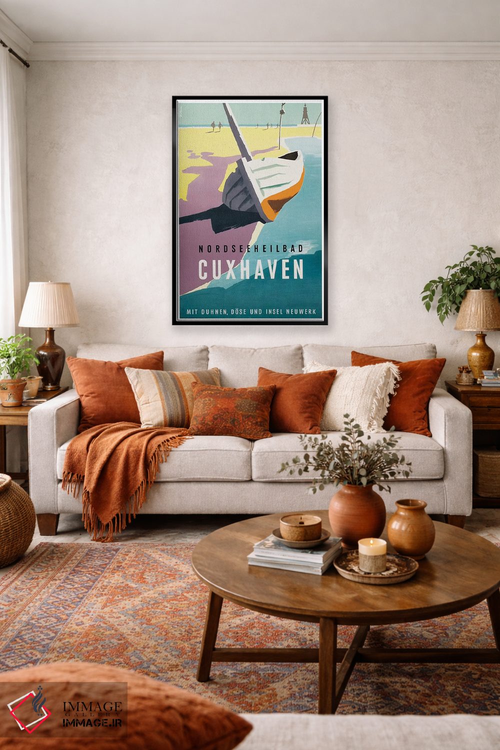 تابلو دکوراتیو Cuxhaven: Germany,ساحل درمانی دریای شمال، کوکسهافن - D3B
