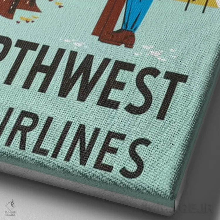 تابلو دکوراتیو شمال غرب آرام - نمای نزدیک بافت بوم