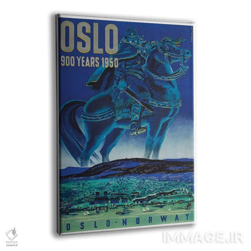 تابلو دکوراتیو Norway: 900 Years 1950,اسلو، نروژ: ۹۰۰ سالگی در ۱۹۵۰ - نمای پرسپکتیو محصول