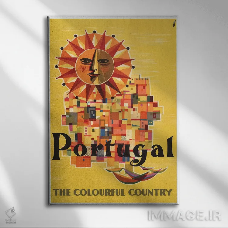 تابلو دکوراتیو پرتغال: کشور رنگارنگ - نمای روبهرو روی دیوار