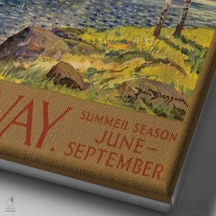 تابلو دکوراتیو June-September,نروژ: فصل تابستان، ژوئن تا سپتامبر - نمای نزدیک بافت بوم