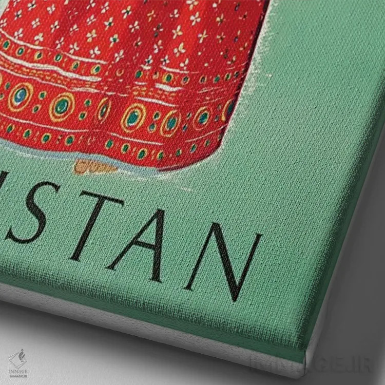 تابلو دکوراتیو پاکستان - نمای نزدیک بافت بوم